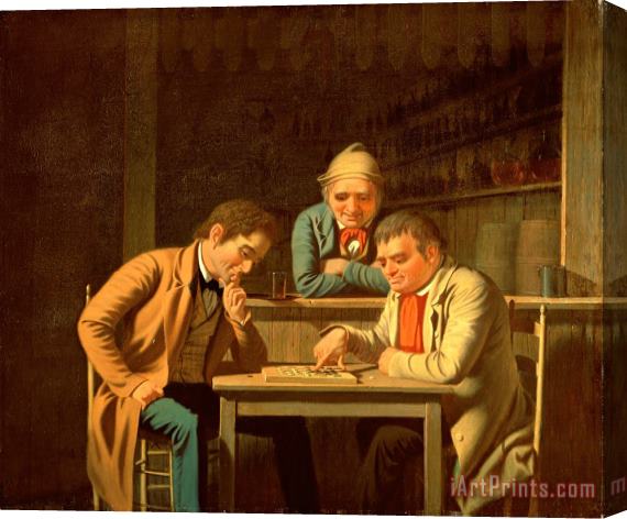 George Caleb Bingham The Checker Players Stretched Canvas Print / Canvas Art