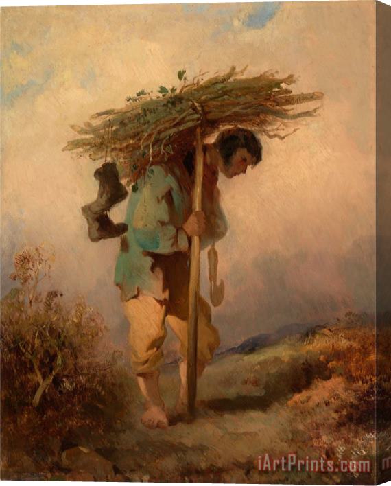 George Chinnery A Man Carrying Faggots Stretched Canvas Print / Canvas Art