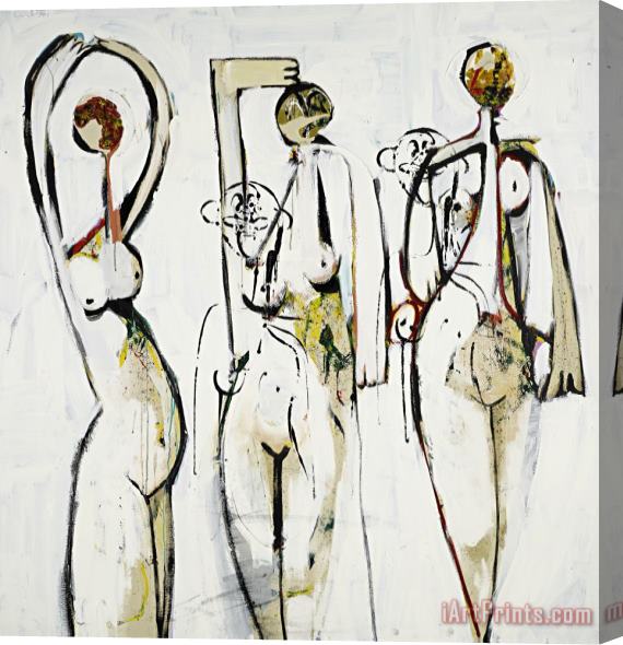 George Condo 3 White Nudes, 1998 Stretched Canvas Painting / Canvas Art