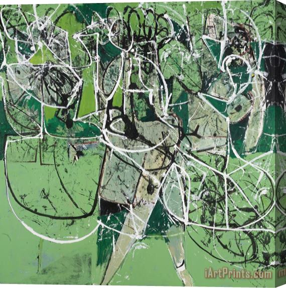 George Condo Green Passages Stretched Canvas Print / Canvas Art