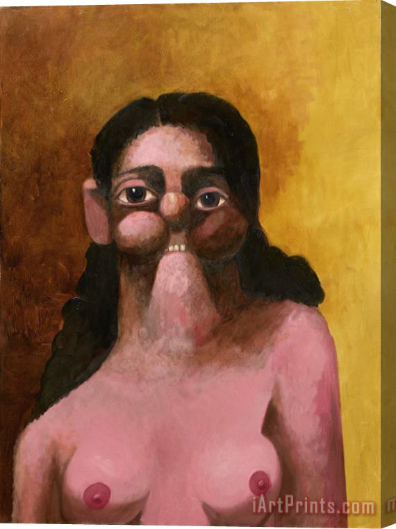 George Condo Mary Stretched Canvas Painting / Canvas Art