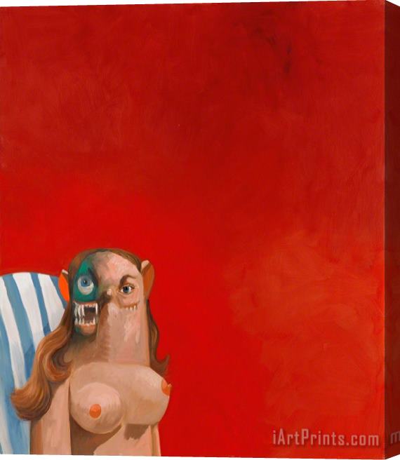 George Condo Red And Green Composition, 2006 Stretched Canvas Print / Canvas Art