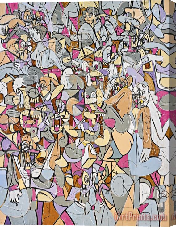 George Condo Street Fair in New York Stretched Canvas Painting / Canvas Art