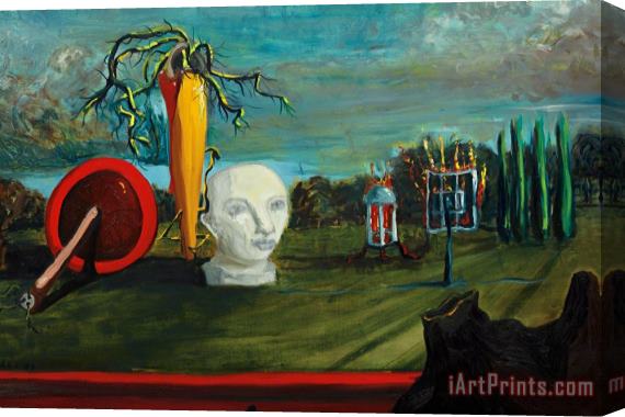 George Condo Surrealist Landscape, 1983 Stretched Canvas Painting / Canvas Art