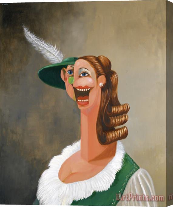 George Condo The Alpine Waitress Stretched Canvas Print / Canvas Art