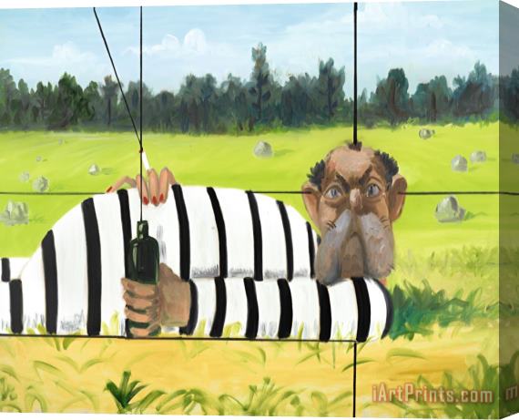 George Condo The Prisoner Stretched Canvas Painting / Canvas Art