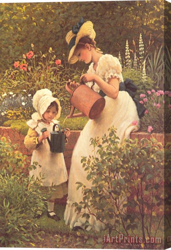 George Dunlop, R.a., Leslie The Young Gardener Stretched Canvas Painting / Canvas Art