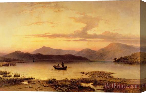 George Edwards Hering Loch Etive from Bonawe in the Evening Stretched Canvas Print / Canvas Art