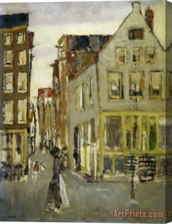 George Hendrik Breitner De Lauriergracht Bij De Tweede Laurierdwarsstraat Stretched Canvas Painting / Canvas Art