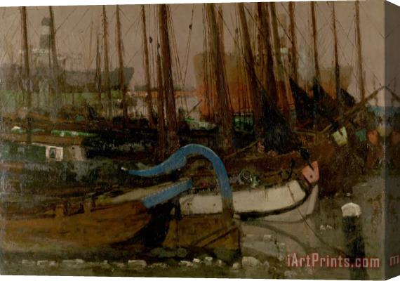 George Hendrik Breitner Ships in The Ice Stretched Canvas Print / Canvas Art