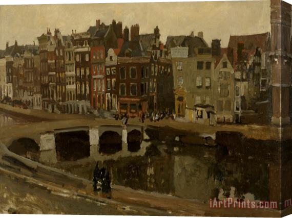 George Hendrik Breitner The Rokin in Amsterdam Stretched Canvas Painting / Canvas Art