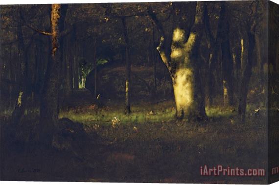 George Inness Sunset in The Woods Stretched Canvas Painting / Canvas Art