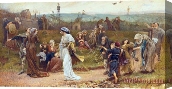 George John Pinwell Gilbert A Beckets Troth The Saracen Maiden Entering London At Sundow Stretched Canvas Print / Canvas Art