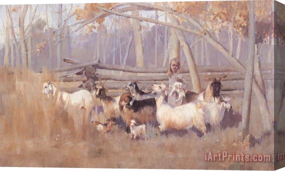 George Lambert A Bush Idyll Stretched Canvas Painting / Canvas Art