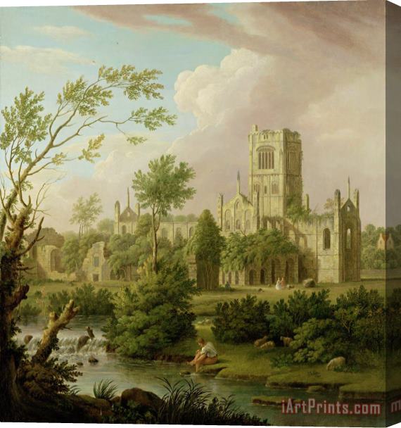 George Lambert Kirkstall Abbey - Yorkshire Stretched Canvas Painting / Canvas Art