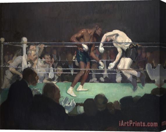 George Luks Boxing Match Stretched Canvas Painting / Canvas Art