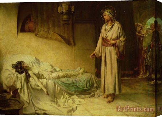 George Percy Jacomb-Hood The Raising of Jairus's Daughter Stretched Canvas Painting / Canvas Art