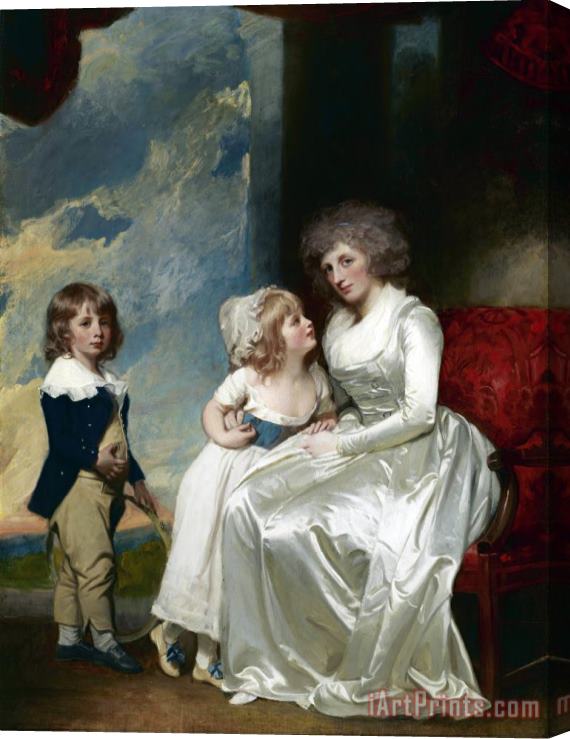 George Romney Henrietta, Countess of Warwick, And Her Children Stretched Canvas Painting / Canvas Art