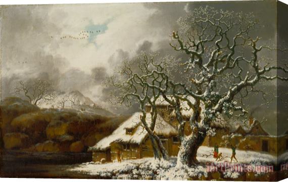 George Smith A Winter Landscape 2 Stretched Canvas Print / Canvas Art