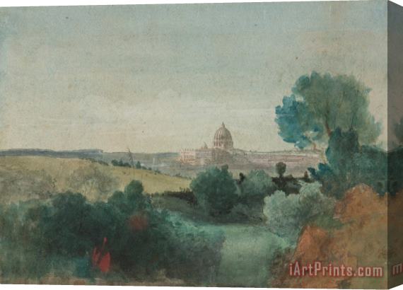 George Snr Inness Saint Peter's seen from the Campagna Stretched Canvas Painting / Canvas Art