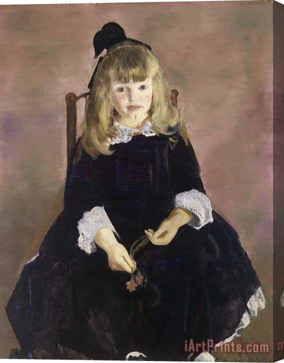 George Wesley Bellows Anne in Black Velvet Stretched Canvas Print / Canvas Art