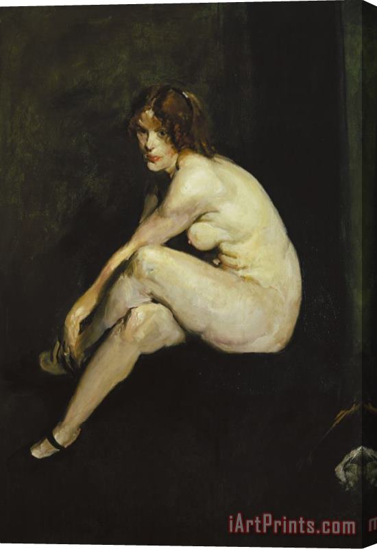 George Wesley Bellows Nude Girl, Miss Leslie Hall Stretched Canvas Painting / Canvas Art