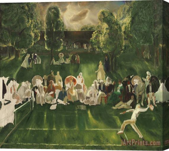 George Wesley Bellows Tennis Tournament Stretched Canvas Painting / Canvas Art