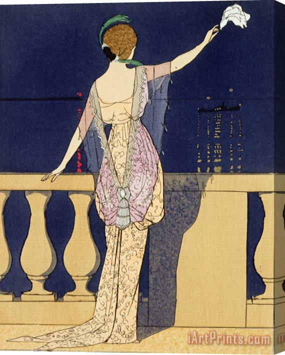 Georges Barbier Farewell At Night Stretched Canvas Print / Canvas Art