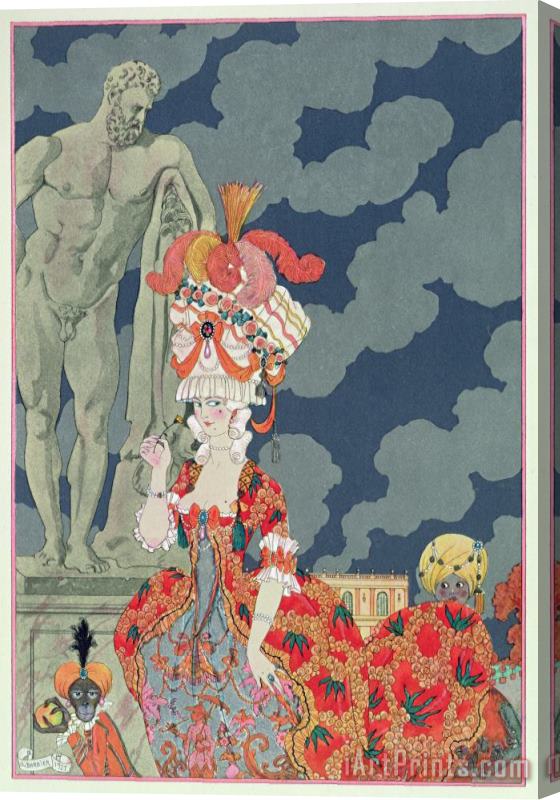 Georges Barbier Fashion At Its Highest Stretched Canvas Print / Canvas Art