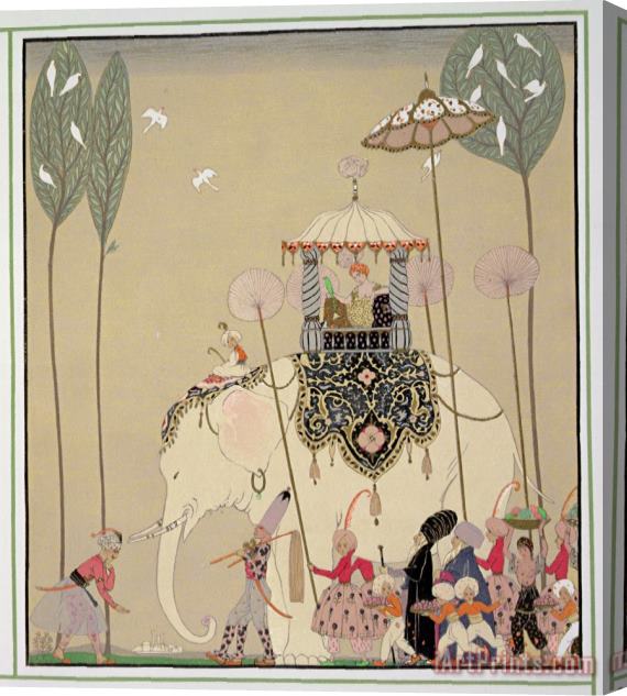 Georges Barbier Imperial Procession Stretched Canvas Painting / Canvas Art