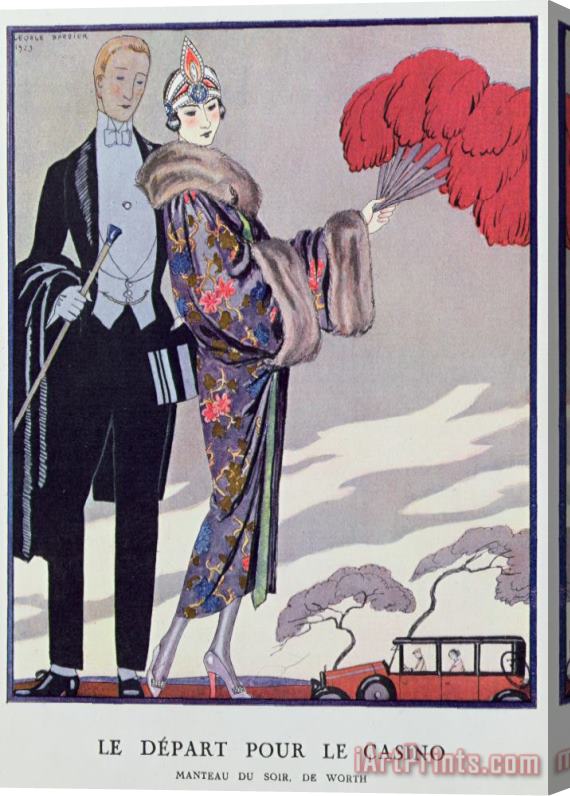 Georges Barbier Leaving For The Casino Stretched Canvas Print / Canvas Art
