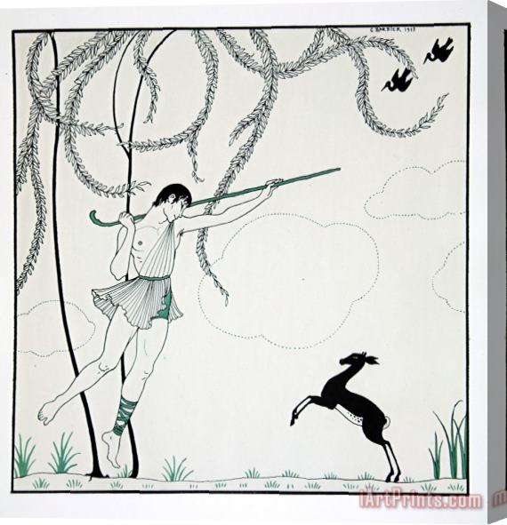 Georges Barbier Narcisse Stretched Canvas Print / Canvas Art
