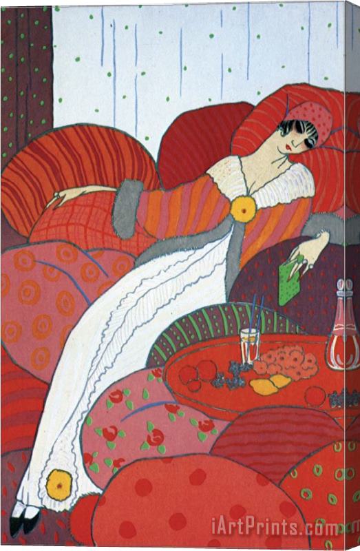 Georges Barbier Seated Woman Stretched Canvas Print / Canvas Art