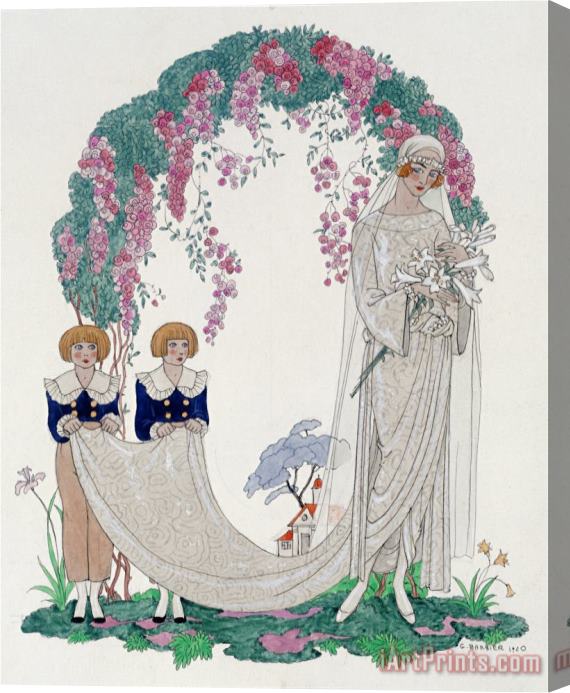 Georges Barbier The Bride 1920 Stretched Canvas Print / Canvas Art