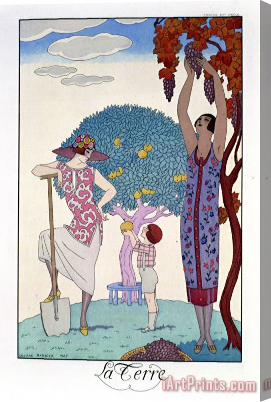 Georges Barbier The Earth Stretched Canvas Painting / Canvas Art