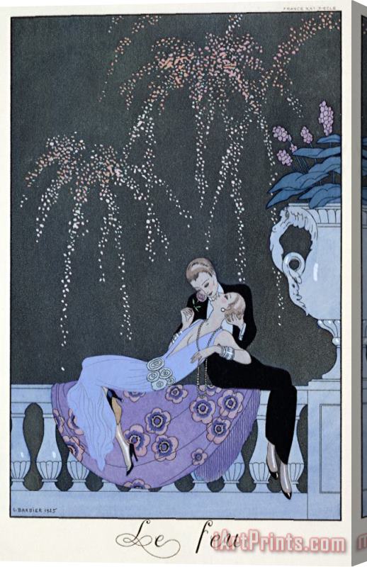 Georges Barbier The Fire Stretched Canvas Painting / Canvas Art