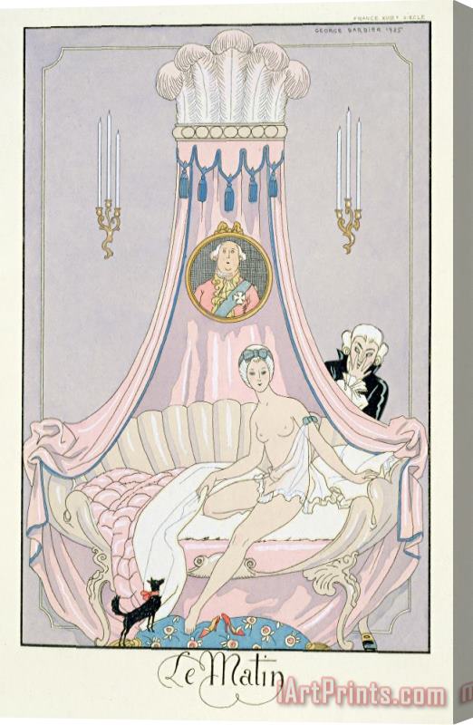 Georges Barbier The Morning Stretched Canvas Print / Canvas Art