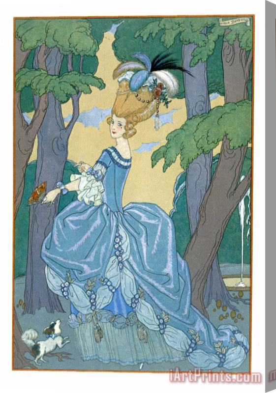 Georges Barbier Walk In The Forest Stretched Canvas Painting / Canvas Art