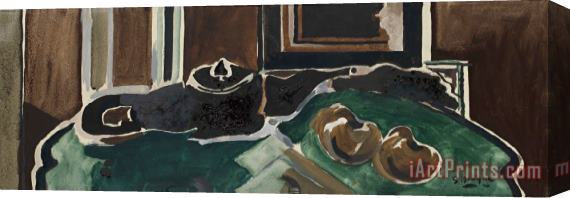 Georges Braque Nature Morte a La Theiere (fond Vert), 1957 Stretched Canvas Painting / Canvas Art
