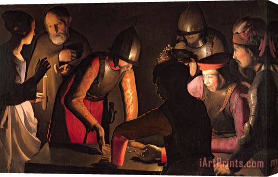 Georges de la Tour The Denial of Saint Peter Stretched Canvas Print / Canvas Art