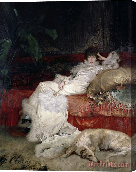 Georges Jules Victor Clairin Sarah Bernhardt (1844 1923) Stretched Canvas Painting / Canvas Art