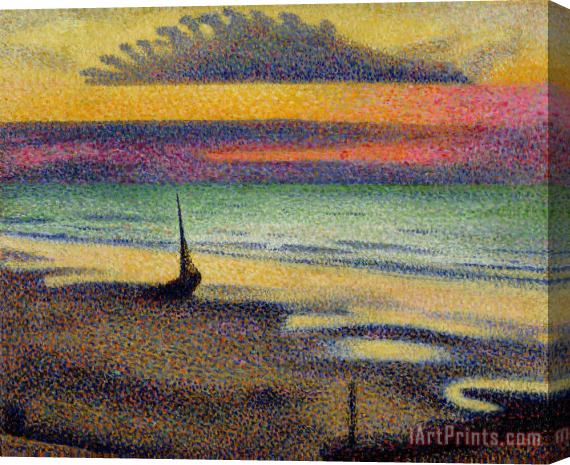 Georges Lemmen The Beach at Heist Stretched Canvas Print / Canvas Art