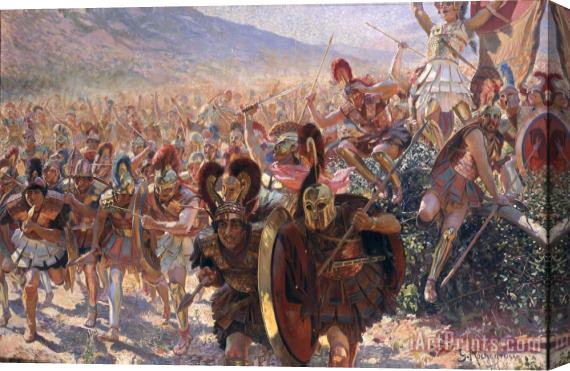 Georges Marie Rochegrosse Ancient Warriors Stretched Canvas Painting / Canvas Art