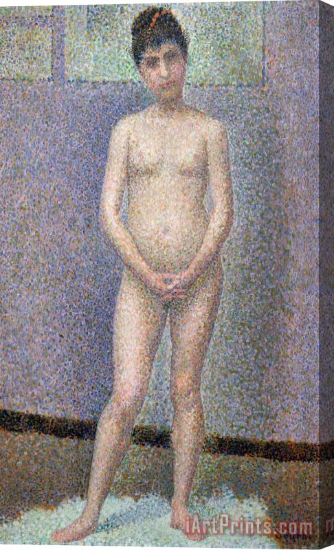 Georges Pierre Seurat Model From The Front Stretched Canvas Painting / Canvas Art