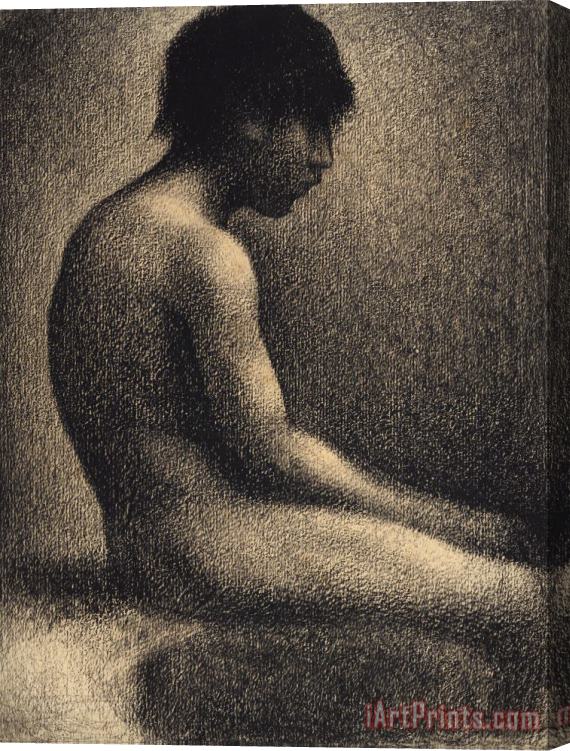 Georges Seurat Seated Nude Study for 'une Baignade' Stretched Canvas Print / Canvas Art
