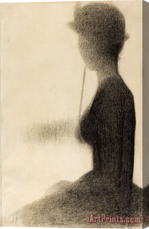 Georges Seurat Seated Woman with a Parasol (study for La Grande Jatte) Stretched Canvas Painting / Canvas Art