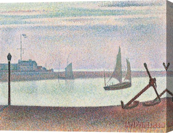 Georges Seurat The Channel At Gravelines In The Evening Stretched Canvas Print / Canvas Art