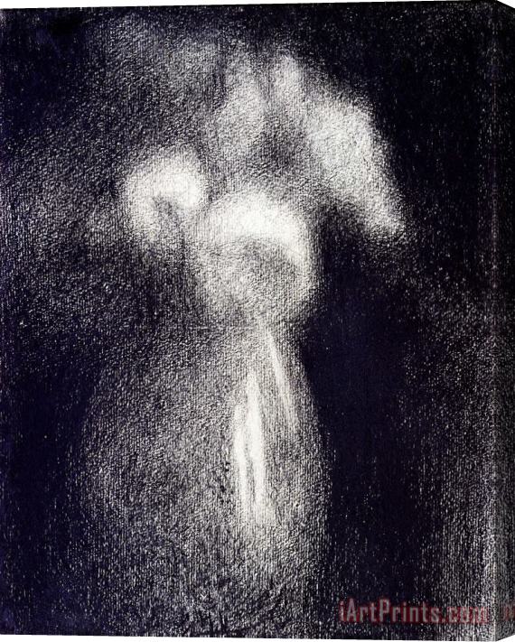 Georges Seurat Vase De Fleurs Stretched Canvas Print / Canvas Art