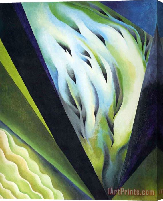 Georgia O'keeffe Blue And Green Music Stretched Canvas Painting / Canvas Art
