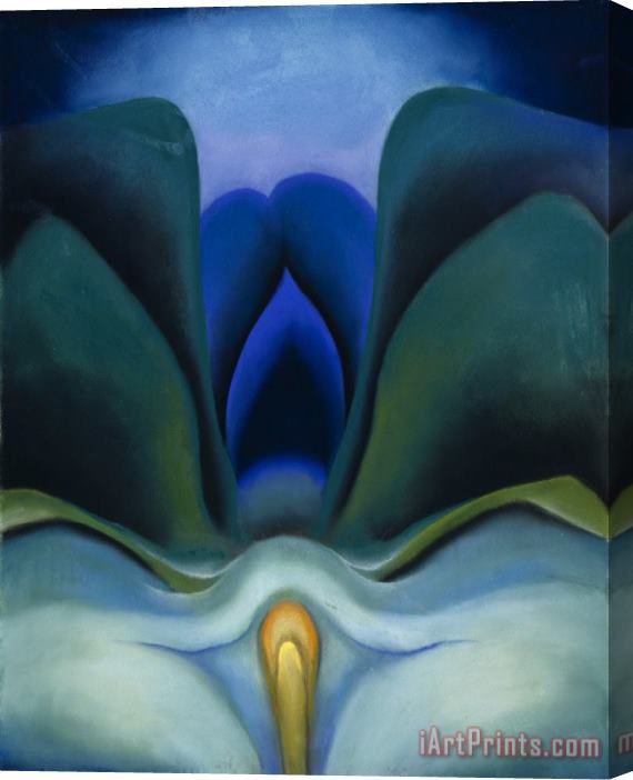 Georgia O'keeffe Blue Flower, 1918 Stretched Canvas Print / Canvas Art